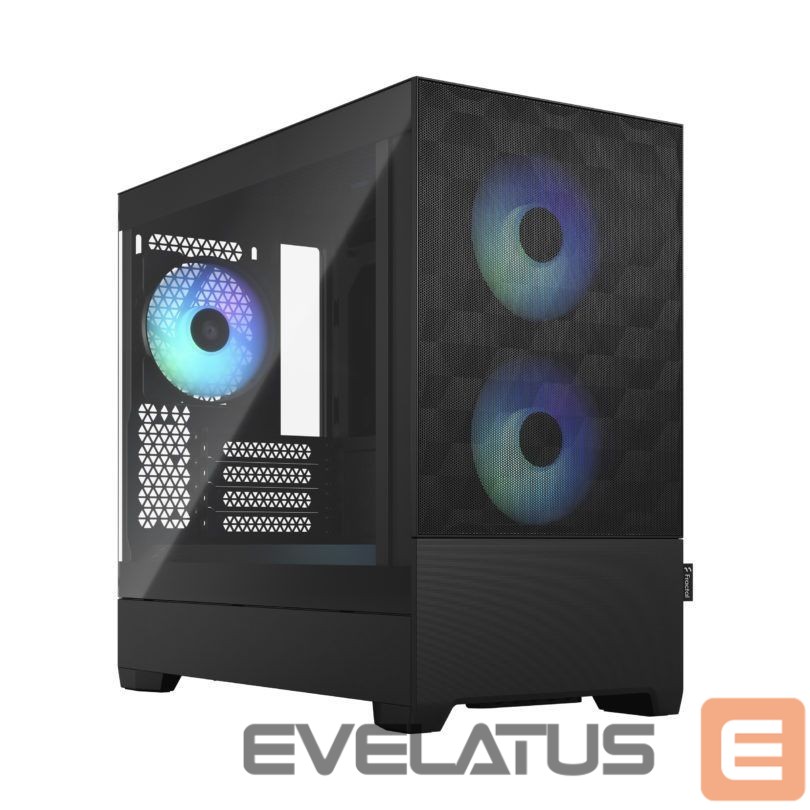 Datoru korpusi Fractal Design Pop Mini Air RGB Black TG Clear Tint, mATX, Mini ITX, Power supply included No