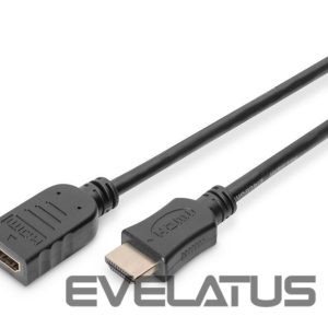 Kabelis Digitus  HDMI High Speed extension cable AK-330201-050-S Black, Type A M/F, 5 m 