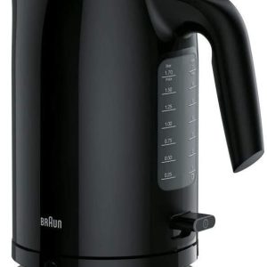 Tējkanna Braun  Kettle WK3100BK PurEase Standard, 2200 W, 1.7 L, Plastic, 360° rotational base, Black 