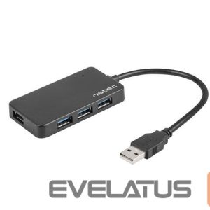 Parveidotājs Natec  USB 3.0 HUB, Moth, 4-Port, Black 