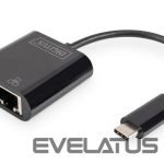 Rūteris Digitus  USB-Type-C Gigabit Ethernet Adapter + PD with power delivery function DN-3027	 Black 