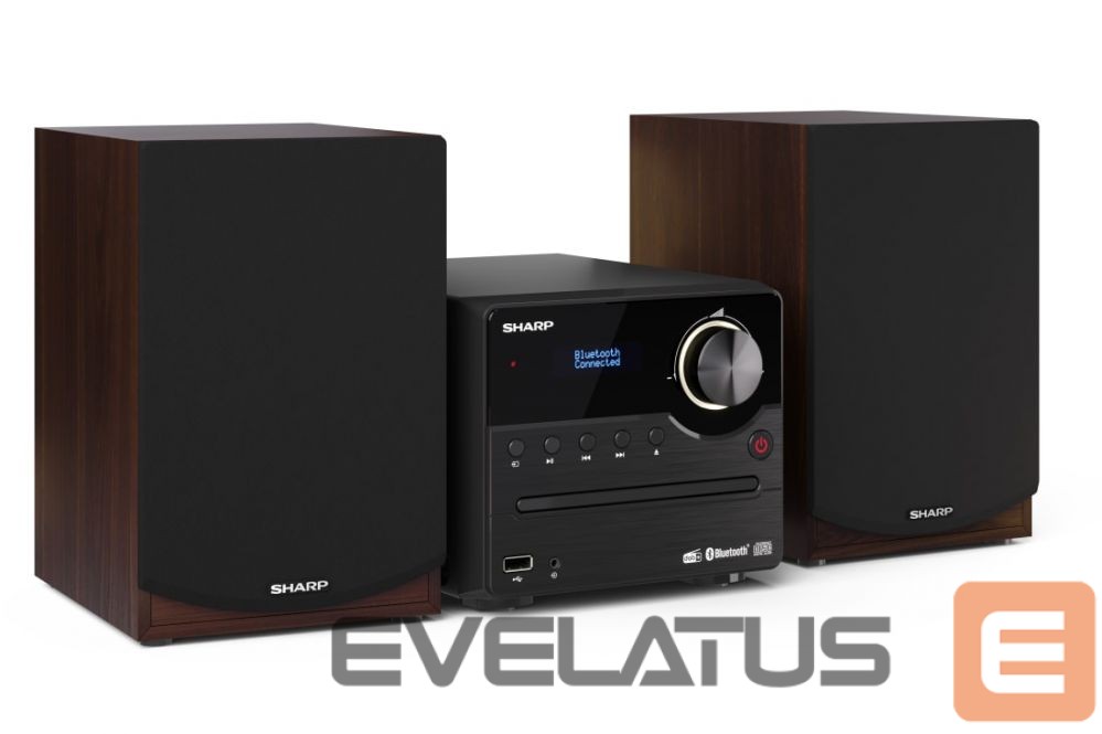 Interaktīvs risinājums Sharp Hi-Fi Micro System XL-B517D(BR) 45 W, Wireless connection, Brown, AUX in, CD player, Bluetooth