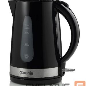 Tējkanna GORENJE  Kettle K17BK Standard,  Plastic/ metal, Black, 2200 W, 360° rotational base, 1.7 L 
