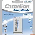 Cita datorprece Camelion  9V/6HR61, 200 mAh, AlwaysReady Rechargeable Batteries Ni-MH, 1 pc(s) 