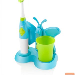 Zobu birste ETA  Toothbrush with water cup and holder Sonetic  129490080 Battery operated, For kids, Number of brush heads included 2, Blue 