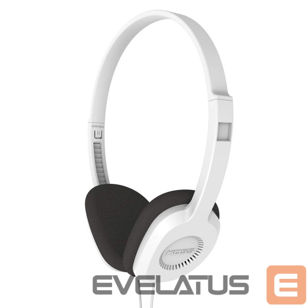 Bezvadu austiņas Koss Headphones KPH8w Wired, On-Ear, 3.5 mm, White