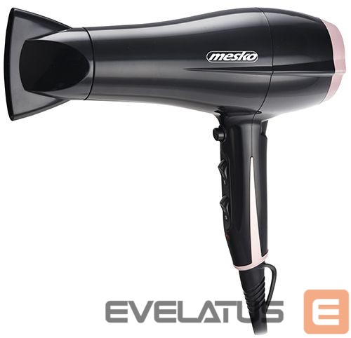 Sejas aizsardzība Mesko Hair Dryer MS 2249 2000 W, Number of temperature settings 3, Black/Pink