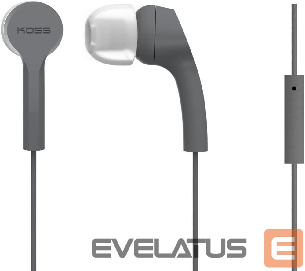 Bezvadu austiņas Koss Headphones KEB9iGRY Wired, In-ear, Microphone, Gray