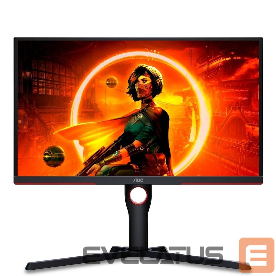 Monitors AOC Monitor 25G3ZM/BK 24.5 ", VA, FHD, 1920 x 1080, 16:9, 1 ms, 300 cd/m², Black/Red, 240 Hz, HDMI ports quantity 2