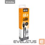 Kontrolieris ColorWay  Data Cable Apple Lightning Charging cable, Fast and safe charging; Stable data transmission, Black, 1 m 