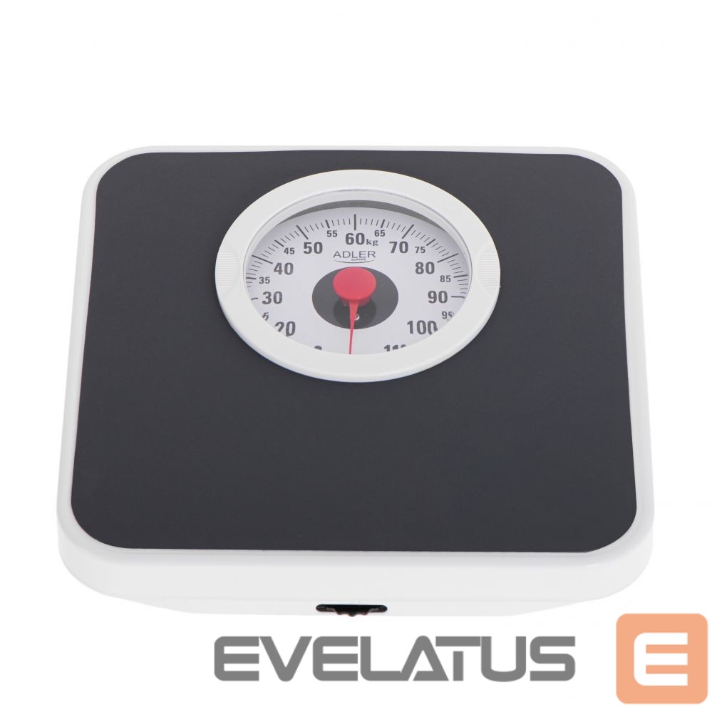 Ķermeņa svari Adler Mechanical Bathroom Scale AD 8178 Maximum weight (capacity) 120 kg, Accuracy 1000 g, Black