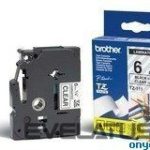 Aksesuāri un izejmateriāli Brother  TZe-111 Laminated Tape Black on Clear, TZ, 8 m, 6 mm 