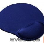 Datora pele Gembird  MP-GEL-B Gel mouse pad with wrist support, blue Blue, Gel mouse pad 
