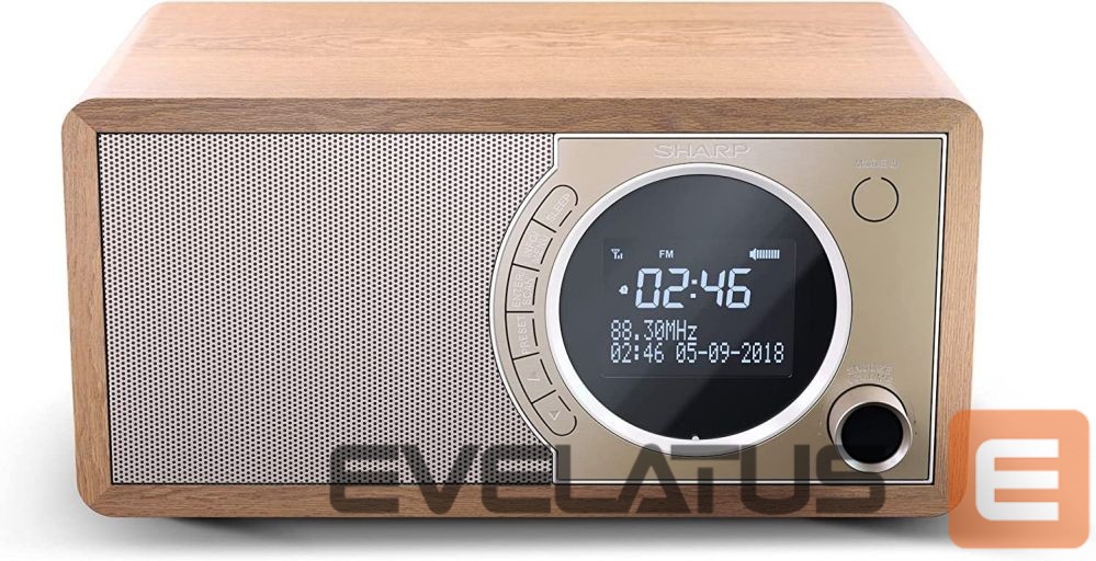 Interaktīvs risinājums Sharp DR-450(BR) Digital Radio, FM/DAB/DAB+, Bluetooth 4.2, Alarm function, Brown