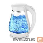 Tējkanna Adler  Kettle AD 1274 Standard, Plastic, glass, White/ transparent, 2200 W, 360° rotational base, 1.7 L 