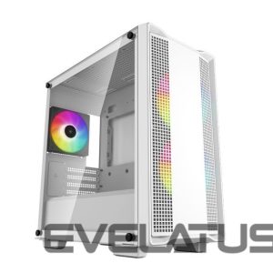 Datoru korpusi Deepcool  ARGB Micro-ATX CASE  CC360 White, Mini-ITX / Micro-ATX, 4, Power supply included No, 1x USB3.0, 1x USB2.0, 1x Audio, ABS+SPCC+Tempered Glass, 1×120mm 