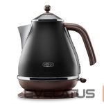 Tējkanna DeLonghi  Icona Vintage KBOV2001BK Standard kettle, Stainless steel, Black, 2000 W, 1.7 L, 360° rotational base 