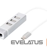 Cita datorprece Digitus  USB Type-C 3-Port Hub + Fast Ethernet LAN Adapter 