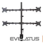 Monitoru piederums Techly  Desk mount for 4 monitors 13-27 inches 4x10kg 