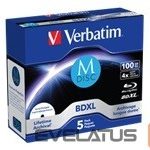 Optiskās matrica Verbatim  VERBATIM BluRay M-DISC BD-R 100GB 5pc 