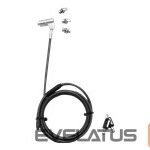 Datoru piederumi Dicota  DICOTA Universal Security Cable Lock 3 Exchangeable heads fits all slots keyed 