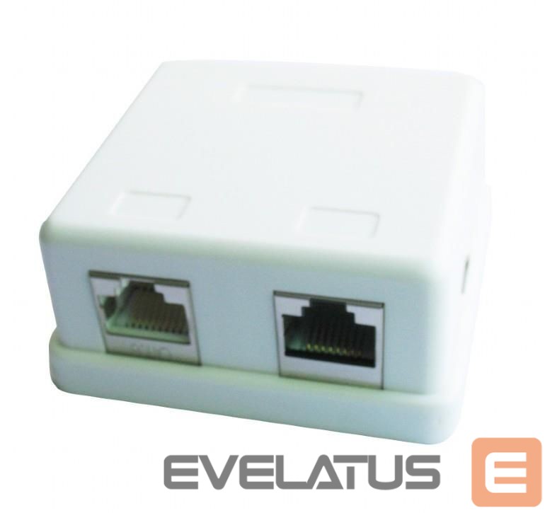 Nevadāms centrmezgls Gembird CABLE ACC MOUNT BOX 2XCAT5E/NCAC-HS-SMB2