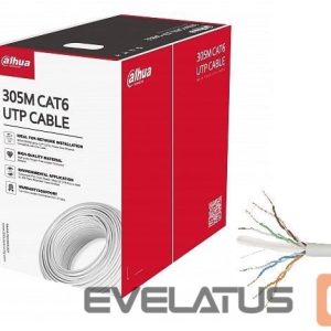 Nevadāms centrmezgls DAHUA  CABLE CAT6 UTP 305M WHITE/PFM920I-6UN-C 