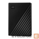 Cietais disks HDD Western Digital  External HDD||My Passport|4TB|USB 2.0|USB 3.0|USB 3.2|Colour Black|WDBPKJ0040BBK-WESN 