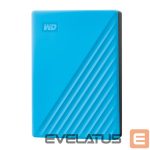 Cietais disks HDD Western Digital  External HDD||My Passport|4TB|USB 2.0|USB 3.0|USB 3.2|Colour Blue|WDBPKJ0040BBL-WESN 