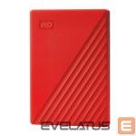 Cietais disks HDD Western Digital  External HDD||My Passport|2TB|USB 2.0|USB 3.0|USB 3.2|Colour Red|WDBYVG0020BRD-WESN 