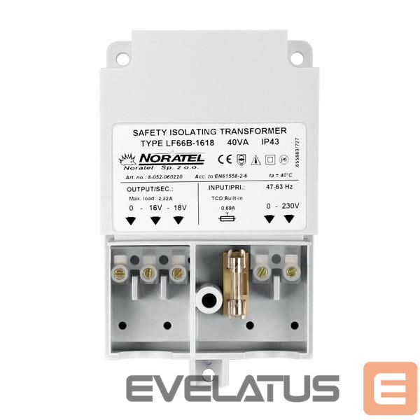 novērošanas aksesuari SATEL TRANSFORMER 230V/18V DC 40VA/TR40VA