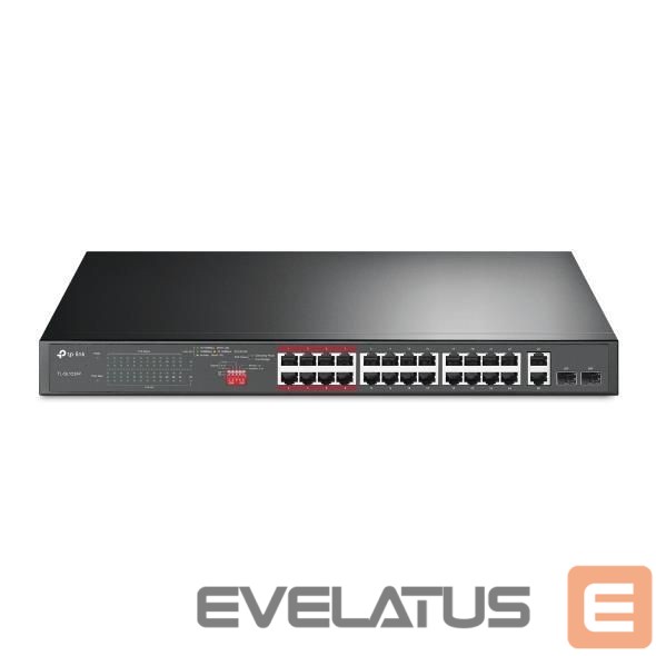Nevadāms centrmezgls TP-Link Switch||TL-SL1226P|Desktop/pedestal|24x10Base-T / 100Base-TX|2x10Base-T / 100Base-TX / 1000Base-T|PoE+ ports 24|TL-SL1226P