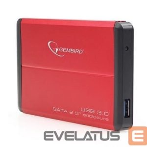 Cietais disks HDD Gembird  HDD CASE EXT. USB3 2.5"/RED EE2-U3S-2-R 
