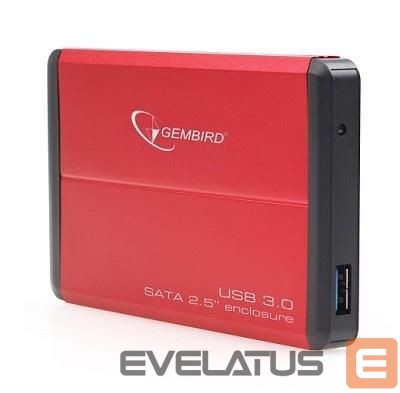 Cietais disks HDD Gembird HDD CASE EXT. USB3 2.5"/RED EE2-U3S-2-R