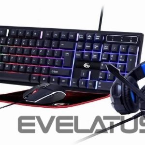Datora tastatūra Gembird  KEYBOARD USB GAMING KIT ENG/GHOST GGS-UMGL4-02 