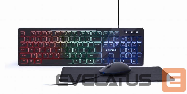Datora tastatūra Gembird KEYBOARD +MOUSE USB ENG/KBS-UML-01