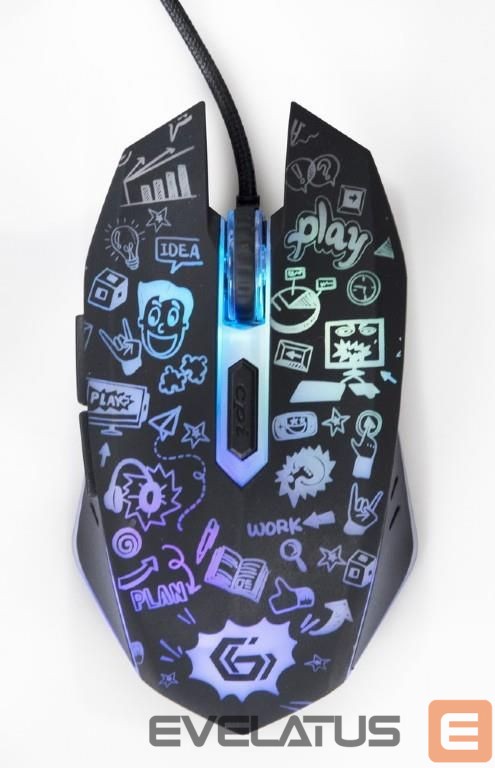 Datora pele Gembird MOUSE USB OPTICAL BLACK/MUS-6B-GRAFIX-01