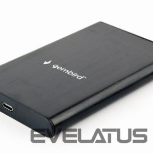 Cietais disks HDD Gembird  HDD CASE EXT. USB-C 2.5"/BLACK EE2-U3S-6 