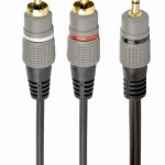 Kabelis Gembird  CABLE AUDIO 3.5MM TO 2RCA 2.5M/GOLD CCA-352-2.5M 