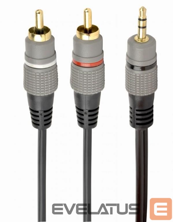 Kabelis Gembird CABLE AUDIO 3.5MM TO 2RCA 2.5M/GOLD CCA-352-2.5M