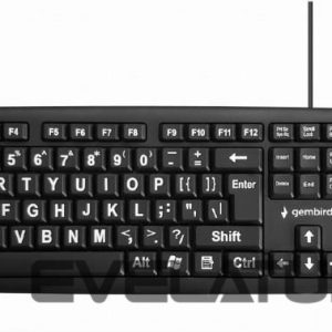 Datora tastatūra Gembird  KEYBOARD STANDART USB ENG BIG/LETT. BLACK KB-US-103 