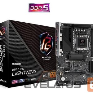 Pamatplate AMD procesorsiem Asrock  Mainboard||AMD B650|SAM5|ATX|Memory DDR5|Memory slots 4|2xPCI-Express 4.0 1x|2xPCI-Express 4.0 16x|3xM.2|1xHDMI|1xAudio-In|1xAudio-Out|1xMicrophone|4xUSB 2.0|7xUSB 3.2|2xUSB-C|1xRJ45|B650PGLIGHTNING 
