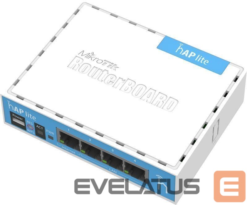 Rūteris Mikrotik Access Point||IEEE 802.11 b/g|IEEE 802.11n|4x10Base-T / 100Base-TX|RB941-2ND