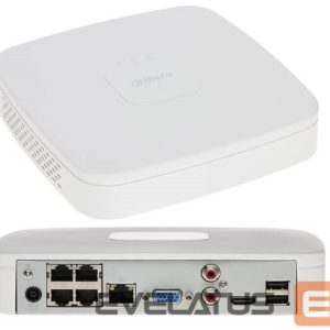 novērošanas aksesuari DAHUA  NET VIDEO RECORDER 4CH 4POE/NVR4104-P-EI 