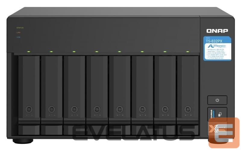 Serveri QNAP NAS STORAGE TOWER 8BAY/NO HDD TS-832PX-4G