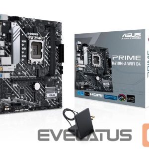 Pamatplate Intel procesorsiem Asus  Mainboard||Intel H610|LGA1700|MicroATX|Memory DDR4|Memory slots 2|1xPCI-Express 3.0 1x|1xPCI-Express 4.0 16x|2xM.2|1x15pin D-sub|1xHDMI|1xDisplayPort|2xAudio-In|1xAudio-Out|4xUSB 2.0|2xUSB 3.2|2xPS/2|1xRJ45|2xRF-Out|H610M-AWIFID4 