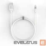 Kabelis Evelatus  Cable USB A to C 2M Aluminum housing braiding White