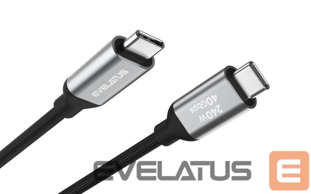 Kabelis Evelatus Flex Cable Pro USB 2.0 Type C to Type C 2M 240W 5A Black