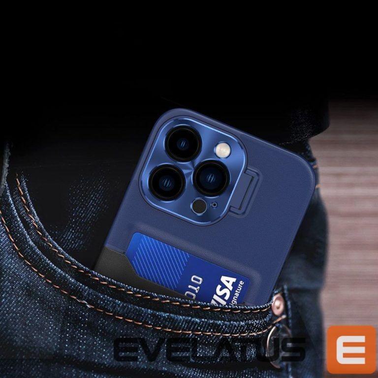 Aizmugurējais vāciņš iLike iPhone 14 Magsafe case + wallet case Dark Blue