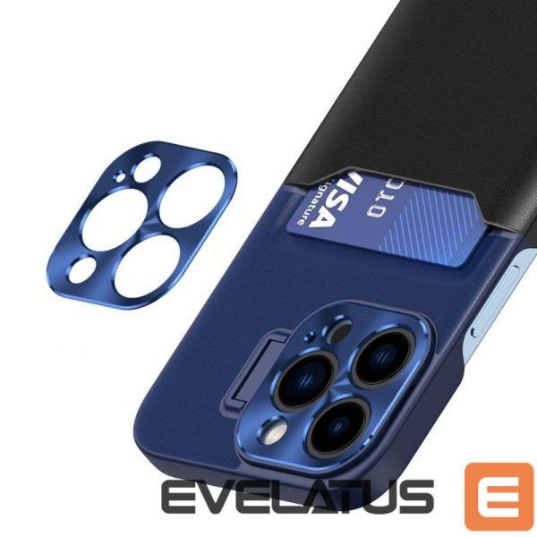 Aizmugurējais vāciņš iLike iPhone 14 Magsafe case + wallet case Dark Blue